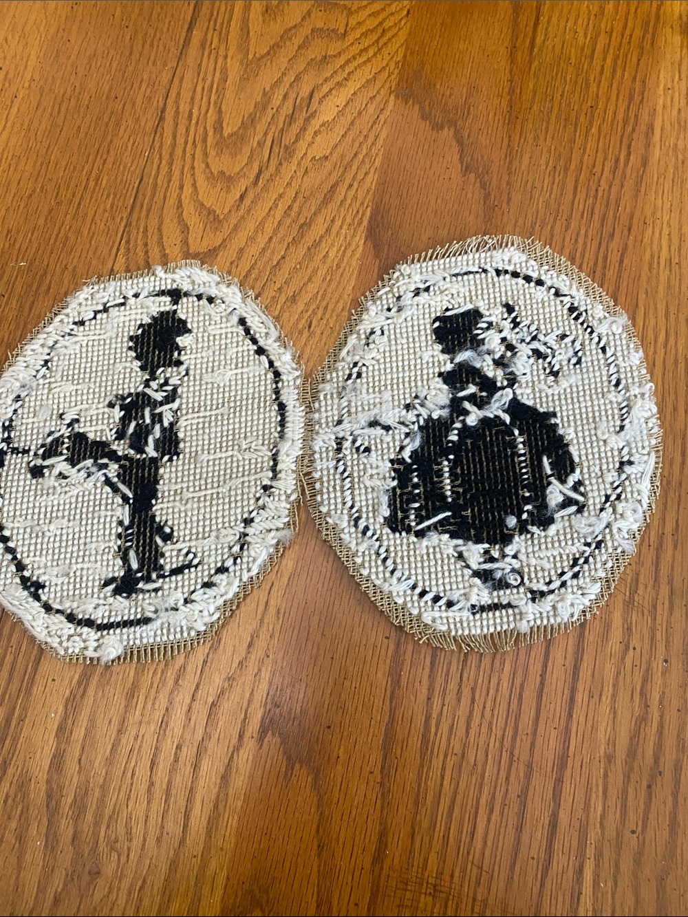 Vintage Shadow Needlepoints  (2)!of Little Boy and Girl - Picture 4 of 4